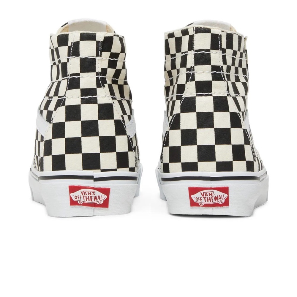 Vans Checkerboard Sk8-Hi High Top Sneakers - Black & White